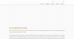 Desktop Screenshot of marshallironworks.com