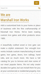 Mobile Screenshot of marshallironworks.com