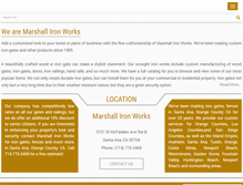 Tablet Screenshot of marshallironworks.com